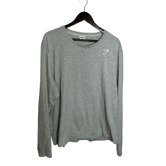 Gymshark shirt Grey Long Sleeve Pullover Crewneck Embroidered Mens XXXL - Picture 1 of 2